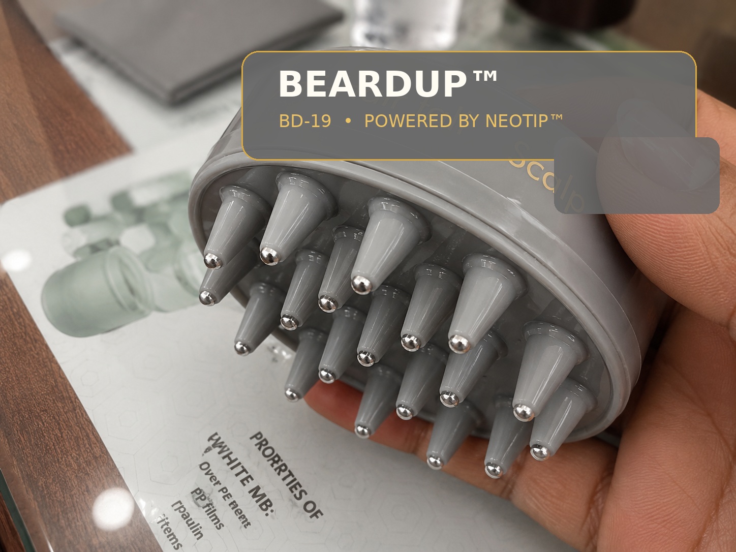 BeardUp BD-19 device with mineral ball tips